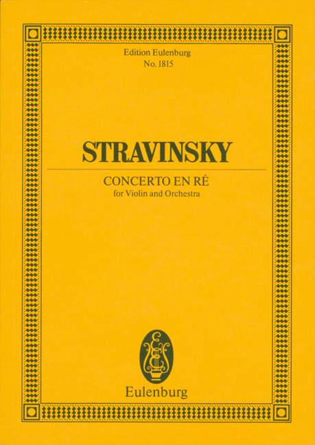 Stravinsky: Concerto en r - Concerto in D (Study Score) published by Eulenburg